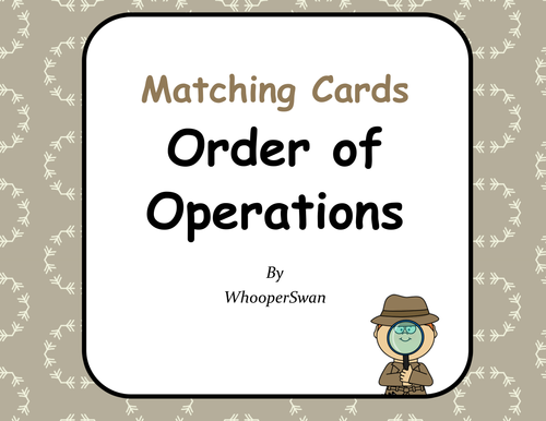 Order of Operations - Matching Cards