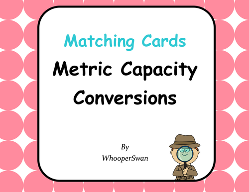 Metric Capacity Conversions - Matching Cards