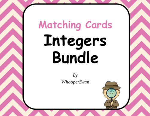 Integers Matching Cards Bundle
