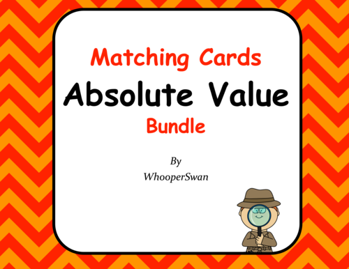 Absolute Value Matching Cards Bundle