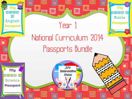 Year 1 National Curriculum Passports Bundle