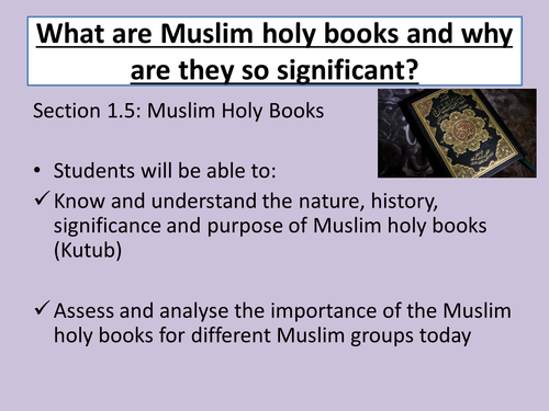 Muslim Holy Books New Specification 1-9
