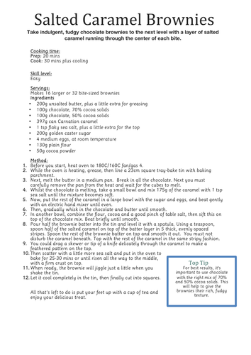 Example Instructions / Recipe Text | Teaching Resources