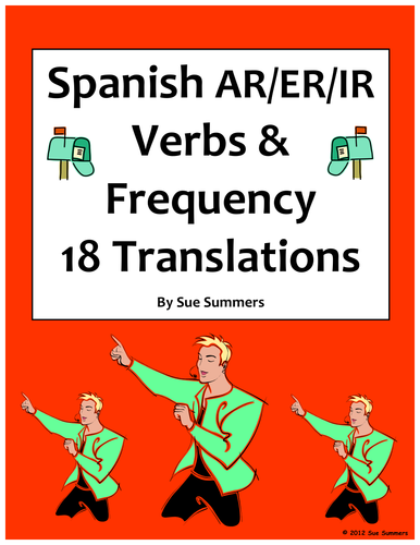 Spanish Verb Conjugations AR/ER/IR with Adverbs of Frequency