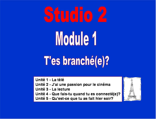 Studio 2, Module 1, T'es branché(e)?