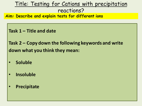 Edexcel C3.1 - Water testing full lessons x 2