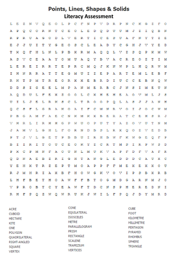 1D, 2D & 3D: Word search with associated card sort