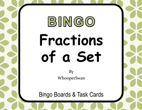 Fractions of a Set - BINGO and Task Cards