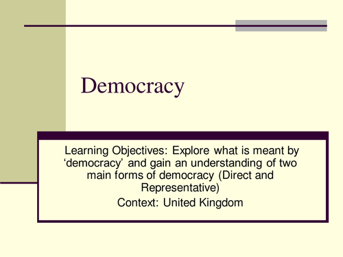 Democracy - An Introduction
