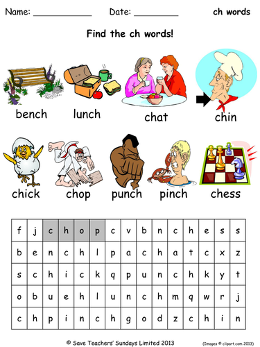 Phonics Worksheets - Word searches / Wordsearches