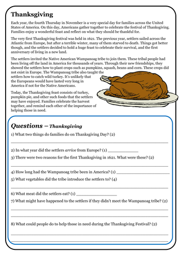 Reading Comprehensions - Festivals of the World