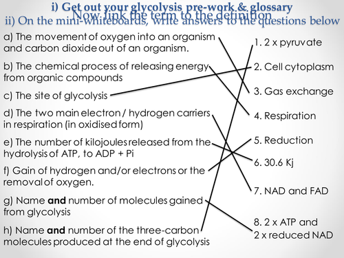 AQA A-level Biology (2016 specification). Section 5 Topic 14: Respiration - glycolysis