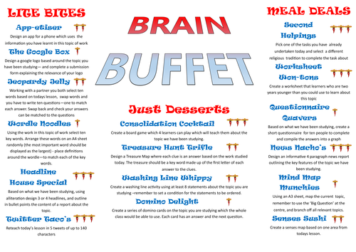 Extension Tasks - Choose your own (Brain Buffett)