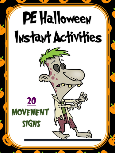 PE Halloween Instant Activities- 20 Movement Signs