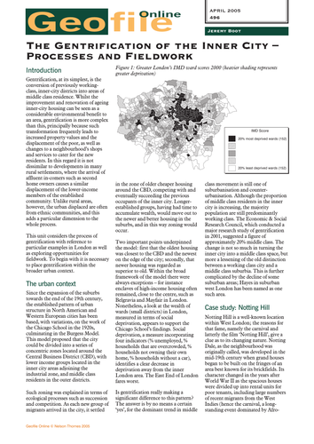 Urban Futures - Urbanisation in ACs (MEDCs)