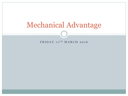 AQA GCSE PE 2016 Spec - Mechanical Advantage