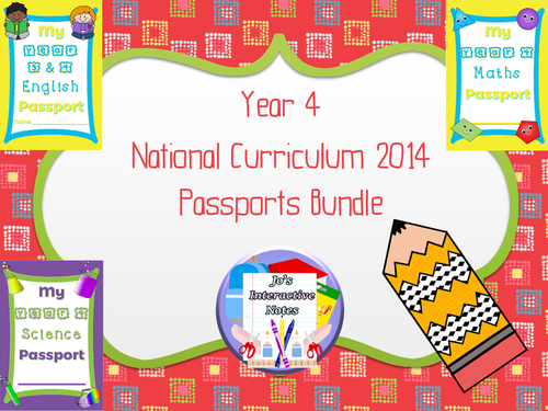 Year 4 National Curriculum Passports Bundle