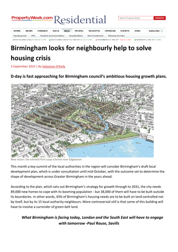 Urban Futures - Birmingham Case Study (Part 4)