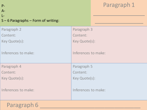 Planning Sheet for Transactional Writing - Non Fiction