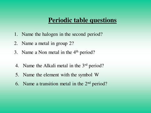 AQA new course periodic table lesson and resources