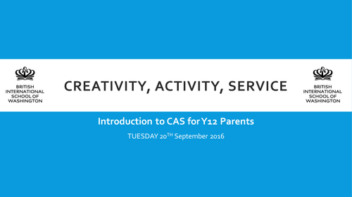 Introducing IB CAS to parents