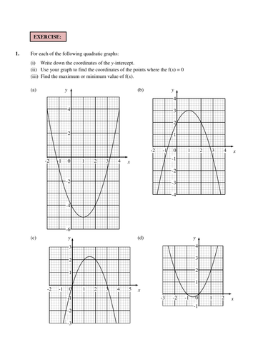Plotting and Solving Quadratics- 9 to 1 lesson