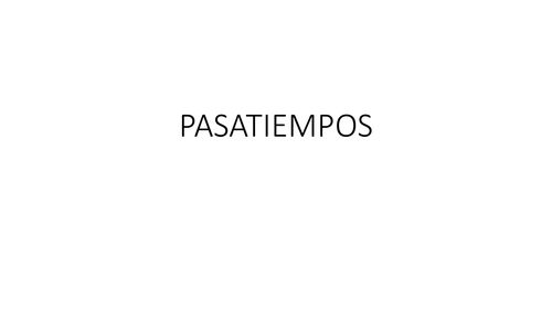 PASATIEMPOS