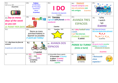 PASATIEMPOS BOARD GAME