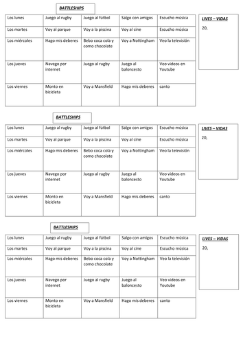 BATTLESHIPS - PASATIEMPOS