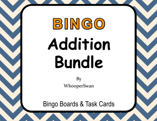 Addition - BINGO and Task Cards Bundle
