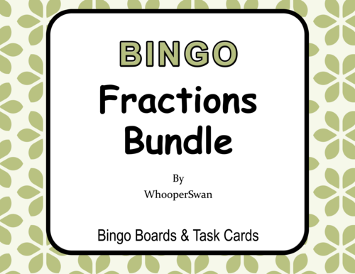 Fractions  - BINGO and Task Cards Bundle