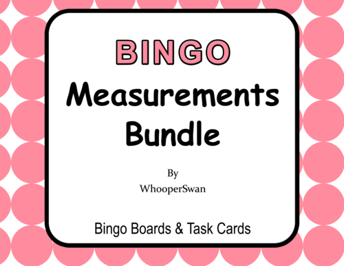 Measurement Conversions - BINGO and Task Cards Bundle
