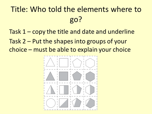 Investigating the arrangment of elements in the periodic table - Who told the elements where to go?