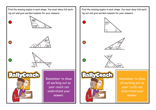 Outstanding Maths Angles Tasks/Activity Cards