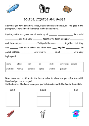 Chemistry Corner Topic Year 7 - Solids, liquids and Gases lesson