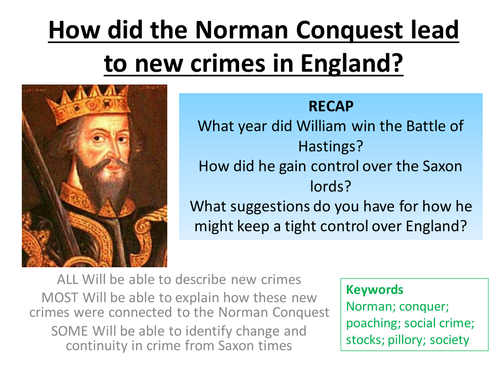 Crime and Punishment - How did Crime change under Norman rule?