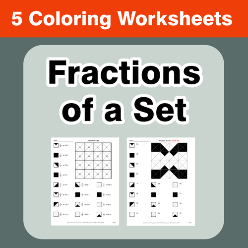 Fractions of a Set - Coloring Worksheets