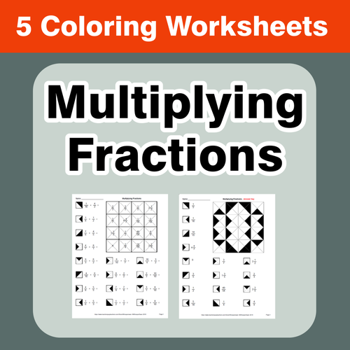 Multiplying Fractions - Coloring Worksheets