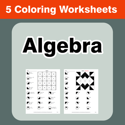 Algebra - Coloring Worksheets