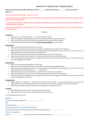 Edexcel a level history essay questions image