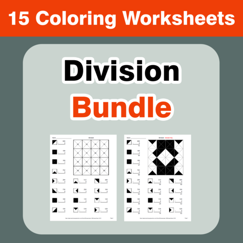 Division Coloring Worksheets Bundle