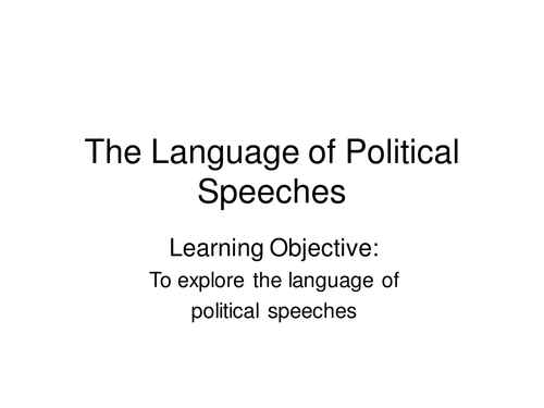 the language of political speeches