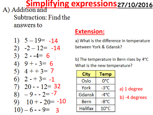 Collecting terms & Simplifying