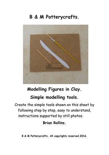 Simple tools for clay modelling.