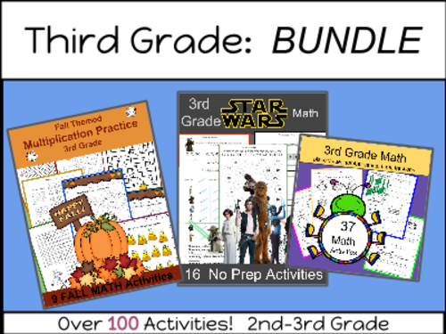 Third Grade Math and Writing Bundle