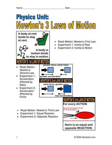 Newton's 3 Laws of Motion