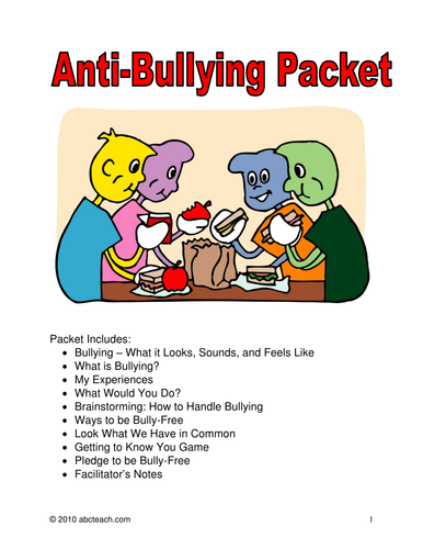 Anti Bullying Learning Packet