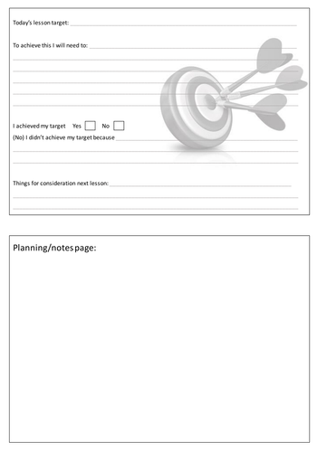 Lesson Target Booklet