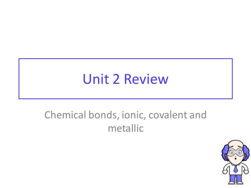 AQA GCSE unit 2 - review lesson with activities and practice questions on ionic and covalent bonding