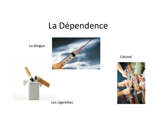 Addictions vocabulary match in French